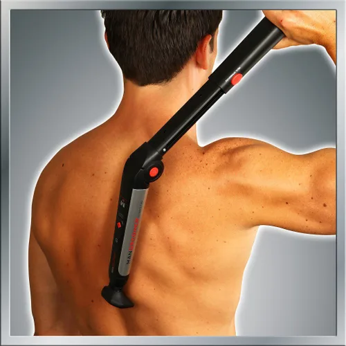 Miniatura 3 de Mangroomer Ultimate Pro Back Shaver con asa 2 cabezas de shock absorber Flex, Bisagra de energía, Extreme Reach y Power Burst