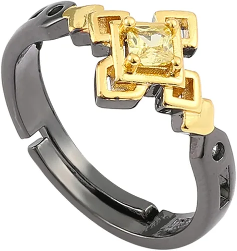 KF Ornament Anillos de impacto de anime Genshin Zhongli Tartaglia Xiao Albedo Venti Kaedehara Kazuha Finger Ajustable Anillo para mujeres y hombres