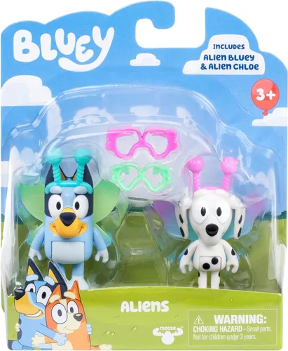 Miniatura 10 de Bluey Action Heroes - Juego de figuras de juguete de 2 unidades, figuras articuladas de personajes con figuras de karate y mochila propulsora