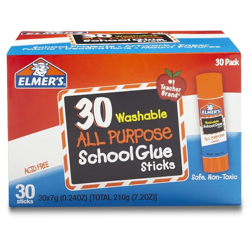 Miniatura 5 de Elmer's Barras de pegamento escolar púrpura desaparecidas, lavables, 0.27 onzas, para todo propósito, se seca transparente, no tóxico, sin ácidos