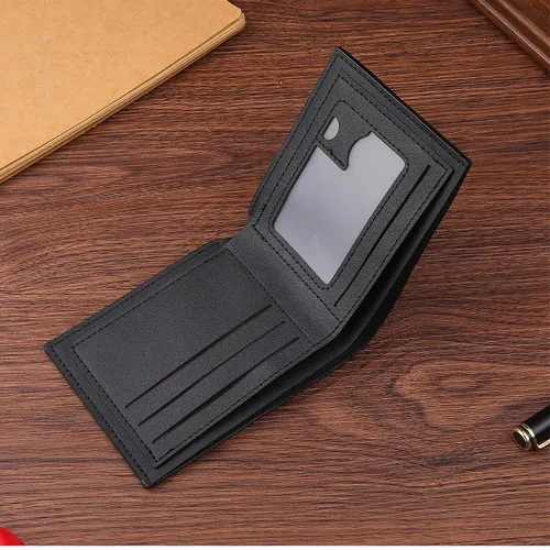 Miniatura 17 de Cartera delgada para hombre con monedero, cartera minimalista con cremallera, carteras plegables para hombre con tarjetero de crédito, cartera