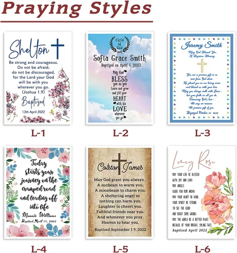 Miniatura 2 de Regalo de bautismo personalizado para bebé, marco de fotos personalizado, poema de bendición en marco de fotos doble de 5 x 7 pulgadas, regalo