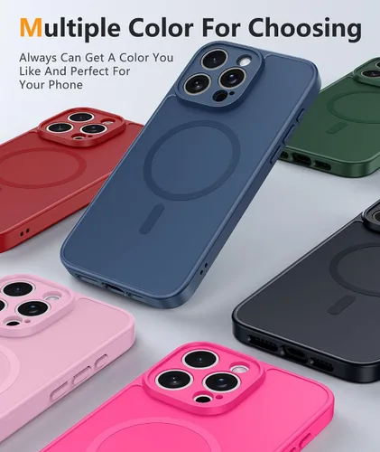 Miniatura 1745 de FNTCASE Funda para iPhone 13 Pro-Max: Fundas magnéticas transparentes compatibles con Magsafe Slim anti amarillamiento protección contra caídas