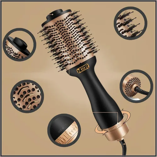Miniatura 7 de NOOR Cepillo secador de pelo caliente 4 en 1, control de encrespamiento, cepillo secador de pelo, cepillo secador de pelo, cepillo para secar