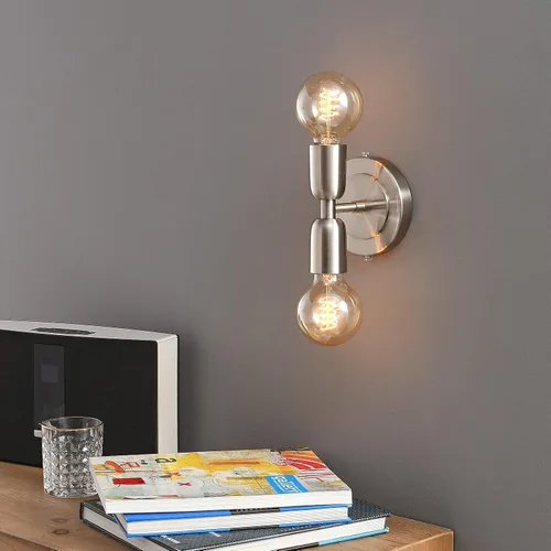 Miniatura 4 de BRIGHTTIA Luna Duo - Aplique de pared de 2 luces, accesorio moderno de mediados de siglo para pared y techo, lámpara Edison minimalista para pasillo