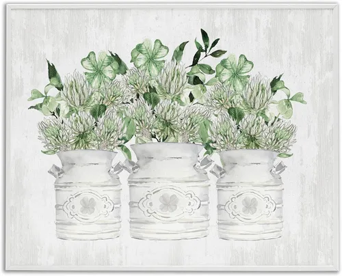 Miniatura 33 de Stupell Industries Ramos florales antiguos en frascos, arte giclée enmarcado, blanco, 20 x 16 pulgadas, fácil de colgar y resistente, fabricado