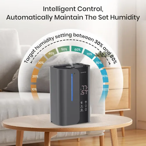 Miniatura 2 de OGACFO Humidificadores de Aire Inteligentes de 5L para Dormitorio con Aceites Esenciales, Humidificadores de Niebla Fría de Gran Capacidad de 50H