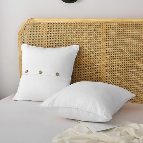 Miniatura 16 de S VICTORY SYMBOL Juego de 2 fundas de almohada de lino 100% orgánico, fundas de almohada de lino natural francés con cierre de botones de coco