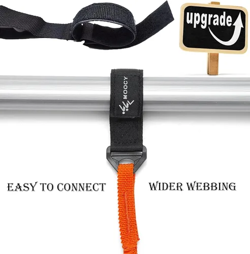 Miniatura 4 de Correa de remo para kayak, correa de caña de kayak, cordón elástico en espiral, accesorios de pesca para kayak y remos Naranja -1 paquete