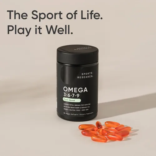 Miniatura 8 de Sports Research® Vegan Omega 3-6-7-9 - 1200 mg de Ácidos Grasos Omega de Espectro Múltiple Certificados Fórmula No OMG con Espino Cerval de Mar