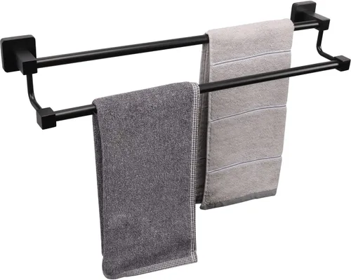 Miniatura 20 de TocTen Barra Doble para Toallas de Baño - Toallero de Acero Inoxidable SUS304 Reforzado para Baño, Accesorios de Baño Barra Doble para Toallas