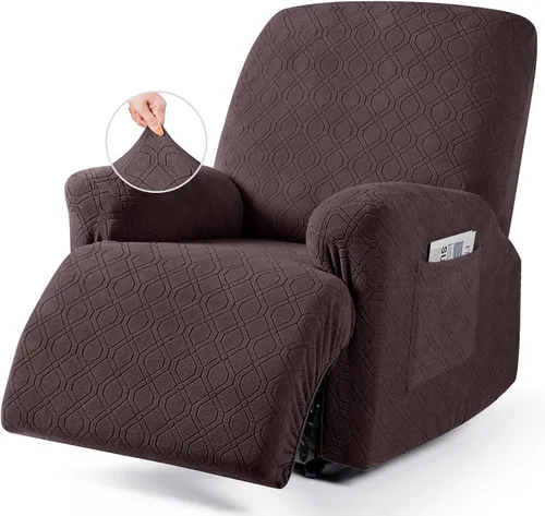 Miniatura 20 de VANSOFY Funda para silla reclinable, 3 piezas elásticas para silla reclinable, funda suave para silla reclinable, protector de muebles para perros