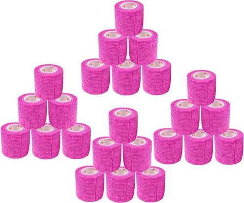 Miniatura 44 de Cinta adhesiva para veterinarios (negro) (paquete de 2) (2 pulgadas x 15 pies), autoadhesiva, adherente, cohesiva, flexible, autoadhesiva, rollo