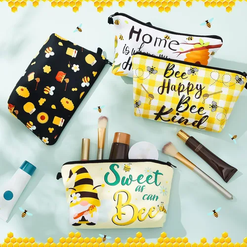 Miniatura 5 de Reginary 6 bolsas de maquillaje, monedero de viaje, bolsa de cosméticos impermeable multifunción con cremallera, bolsa de aseo para lápices