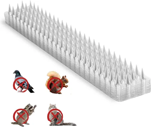 Touri Paquete de 24 tiras transparentes de PVC transparente para cercas y techos exteriores para mantener alejados a pájaros, palomas, gatos,