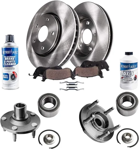 Miniatura 58 de Detroit Axle - Rotores de freno para Nissan NV2500 NV3500 NV1500 NV1500 2012-2021, repuesto de rotores de freno de disco: rotor delantero de 14.17