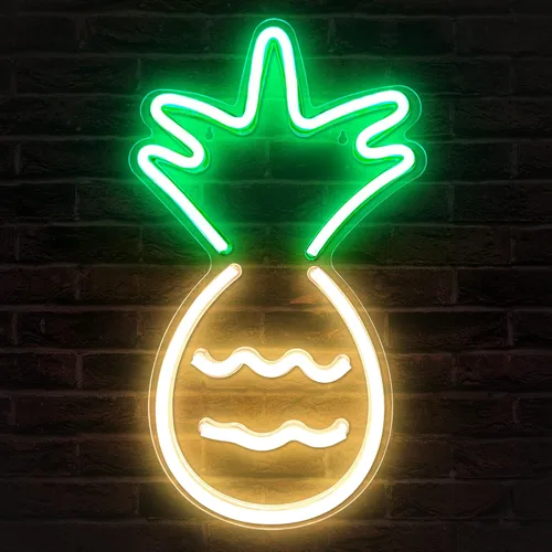 Miniatura 8 de Lumoonosity Luces de cactus – Luz de neón de cactus amarilla y verde para dormitorio – Señales de neón LED alimentadas por USB con interruptor