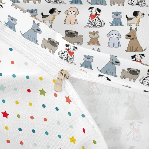 Miniatura 6 de Erosebridal Juego de funda de edredón con diseño de perro lindo para niños y niñas, diseño de cachorro de caricatura, para niñas y niños, funda