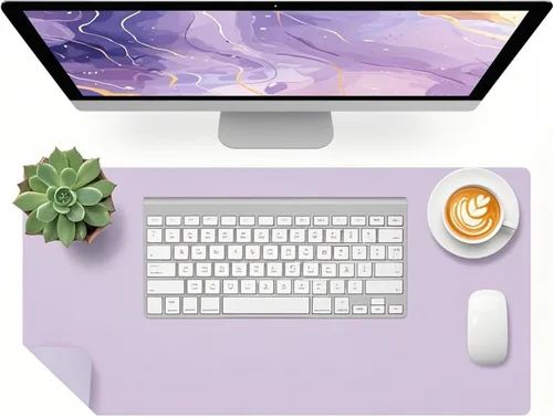 Miniatura 74 de Bloss Almohadilla de escritorio de cuero y reposamuñecas para teclado, alfombrilla grande para mouse + almohadilla para teclado + soporte de muñeca