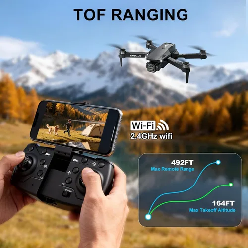 Miniatura 6 de Drones 4K con cámara para adultos, dron plegable para principiantes con 3 baterías, tiempo de vuelo de 36 minutos, dron de transmisión HD FPV, mini