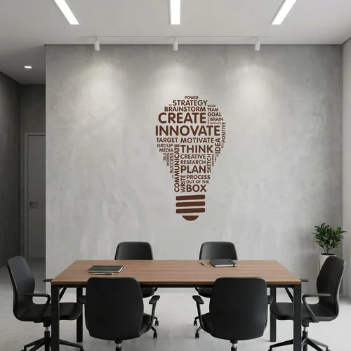 Miniatura 3 de Create Innovate - Calcomanía inspiradora para pared de oficina, ventana, aula, escuela, negocios, motivacional, bombilla de ciencia, regalo
