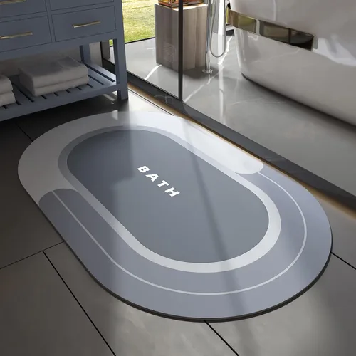 Miniatura 7 de MontVoo Alfombra de baño antideslizante, de secado rápido, resistente a las manchas para el suelo del baño, alfombra de ducha de fácil cuidado