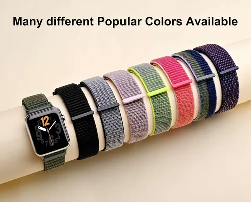 Miniatura 7 de ANNEFIT Correas deportivas de nailon para reloj, 2 paquetes de correas ajustables de liberación rápida de 0.630 in, 0.709 in, 0.748 in, 0.787 in