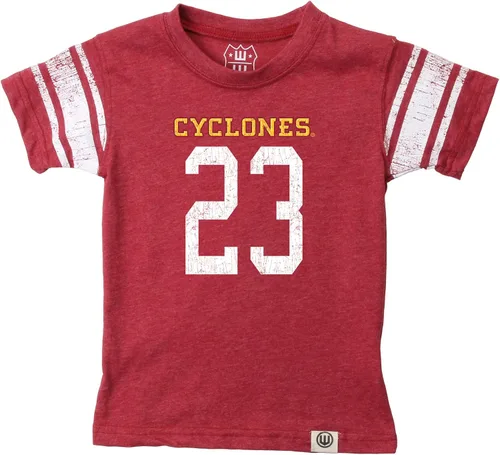 Miniatura 23 de Wes and Willy Camiseta de Manga Corta con Estampado de Jersey para Niños y Jóvenes Fanáticos del Deporte Universitario, Tallas 8-20 Vintage