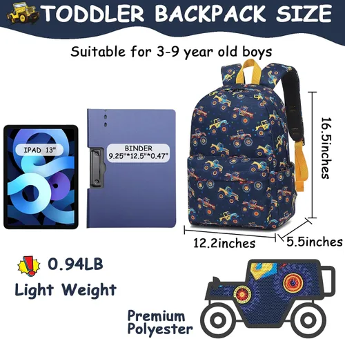Miniatura 86 de CAMTOP - Conjunto de mochila y lonchera con estampados divertidos para niños de preescolar y primaria), Y0058-2