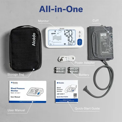 Miniatura 10 de Alcedo Monitor de presión arterial Bluetooth para uso doméstico, máquina inteligente precisa de presión arterial superior con puño de amplio rango