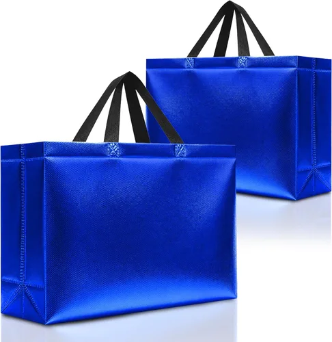 Miniatura 32 de Nush Nush Bolsas de Regalo Rojas Tamaño Mediano – Juego de 12 Bolsas de Regalo Rojas Brillantes Reutilizables con Asas - Bolsa Ideal para Regalos