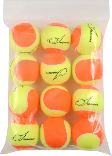 Miniatura 4 de insum Pelotas de tenis para niños jóvenes de fieltro para adolescentes principiantes, rojo, naranja, verde, 25%, 50%, 75% velocidad más lenta Baja