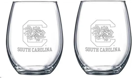 Miniatura 20 de RFSJ Juego de 2 copas de vino o bebidas con logotipo de Satin Frost (Harvard)