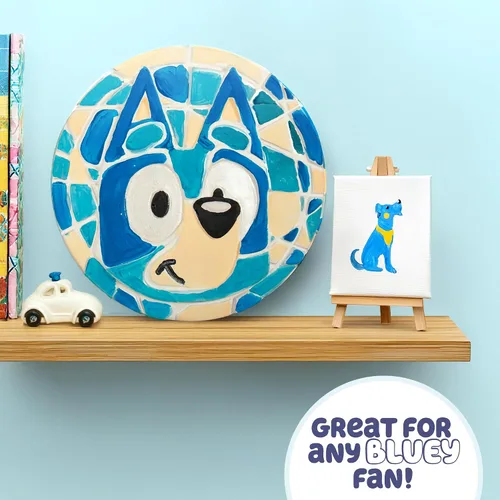 Miniatura 5 de Bluey Pinta tu propia piedra escalonada, diseña 7 obras de arte de piedra de bricolaje, kit divertido para niños, juego de arte de piedras pintables