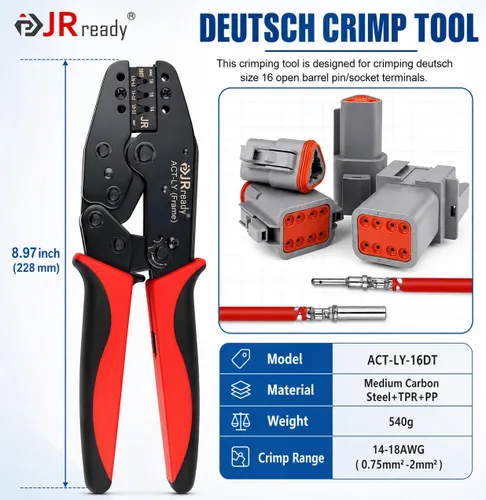Miniatura 5 de ST6310 Deutsch DT Kit de conector con crimpador, 2 3 4 6 8 12 pines conectores de cable impermeables automotrices con herramienta de crimpado