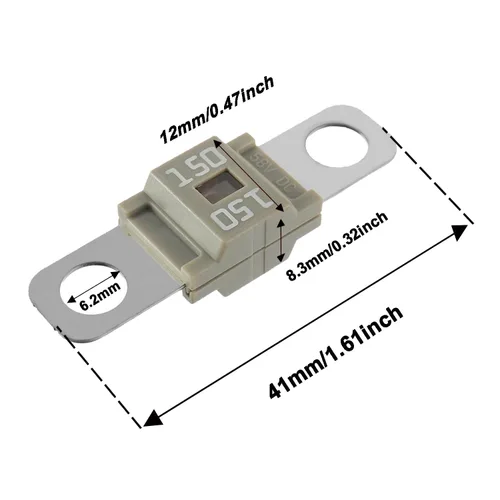 Miniatura 3 de BOJACK Fusible AMI/Midi 150A Fusible de alta corriente atornillado de 150 amperios para automóviles, camiones, vehículos de construcción, autobuses