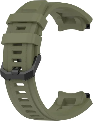 Miniatura 4 de TenCloud Paquete de 3 correas deportivas de silicona suave compatibles con Amazfit T-Rex 2 Smart Watch para hombre Negro+Nave+Verde