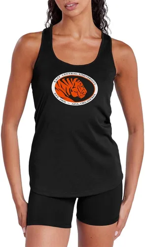 Miniatura 92 de Camiseta deportiva sin mangas oficial de NCAA Collegiate para mujer, con espalda cruzada, colección con logotipo primario