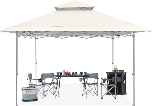 Miniatura 10 de ABCCANOPY - Tienda de campaña con toldo de 10 x 10 con 4 paredes laterales extraíbles y bolsa enrollable, 4 bolsas de peso y red de 10 pies y media