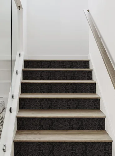 Miniatura 7 de Damask Weaves - Tiras elevadoras de escaleras con aspecto texturizado para despegar y pegar
