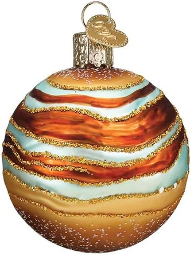 Miniatura 3 de Old World Christmas - Adorno de árbol de Navidad de Júpiter de vidrio soplado, decoración de vacaciones hecha a mano, colección del espacio exterior