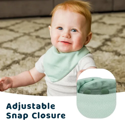 Miniatura 3 de Tiny Twinkle Baberos tipo bandana - Baberos resistentes al agua y absorbentes para baba y dentición Conjunto niño 6
