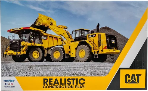 Miniatura 8 de Juguetes de construcción CAT, excavadora de construcción de acero CAT - Construcción resistente y duradera - Mangos ergonómicos para niños a partir