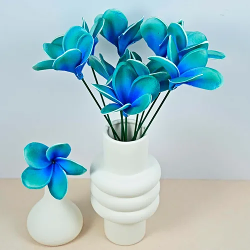 Miniatura 37 de Regalos de Cumpleaños para Mujeres 8pcs Flores Rosa Claro PU Tacto Real Flores Regalos para Mujeres para Navidad Flores Artificiales para Bricolaje