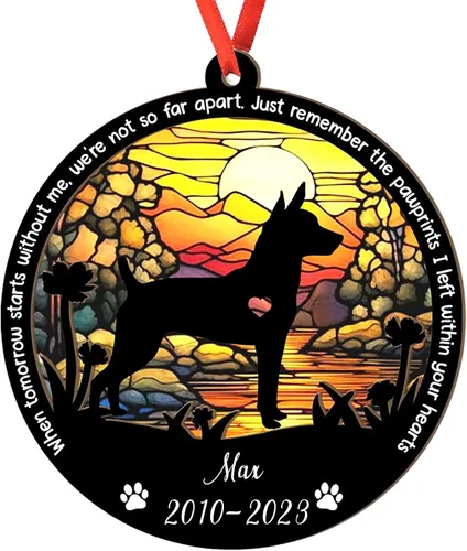 Miniatura 20 de Adorno personalizado para atrapasoles de sabueso afgano, adorno de Navidad de sabueso afgano – Regalo para perro amante, sabueso afgano