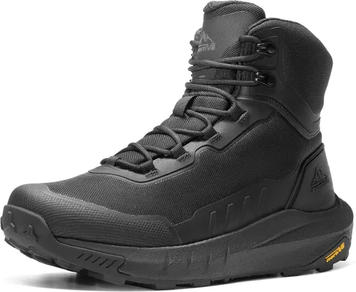 NORTIV 8 Suela acolchada táctica ligera para hombre, para el trabajo, todo el día, cremallera lateral, motocicleta, combate, militar, bota de