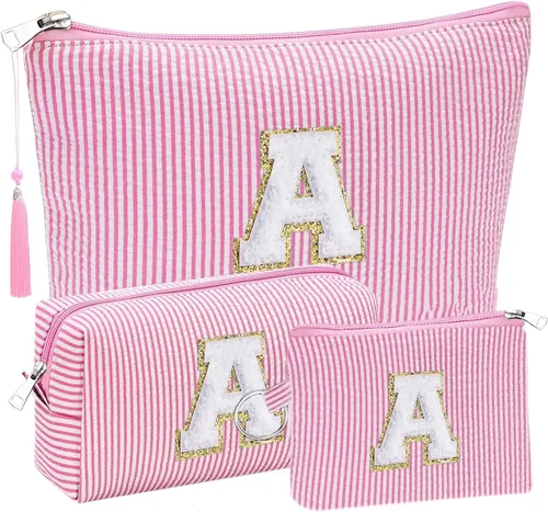 Miniatura 52 de Regalos Iniciales Bolsitas de Cosméticos de Viaje Juegos para Cartera, 3pcs Bolsitas Stoney Clover Dupes Bolsa de Maquillaje, Juego de Bolsas