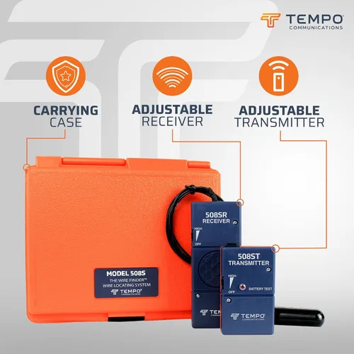 Miniatura 8 de TEMPO 508S-G - Localizador de cables de riego y buscador de cables, localizador de cables precisos, rastrea o localiza cables muertos o energizados