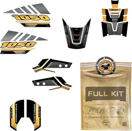 Resin Bike Adhesivos 3D para motocicleta compatibles con Suzuki V-Strom 1050 XT 2022 Gold & Black Dubai 2022. Protecciones de motocicleta contra