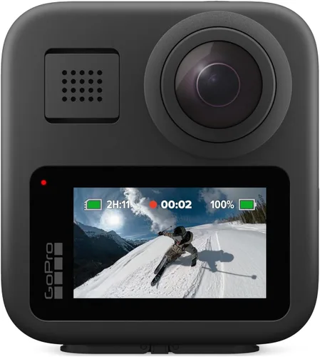 GoPro MAX - Cámara impermeable 360 + cámara de acción tradicional con pantalla táctil esférica 5.6K30 HD Video 16.6MP 360 fotos 1080p Estabilización